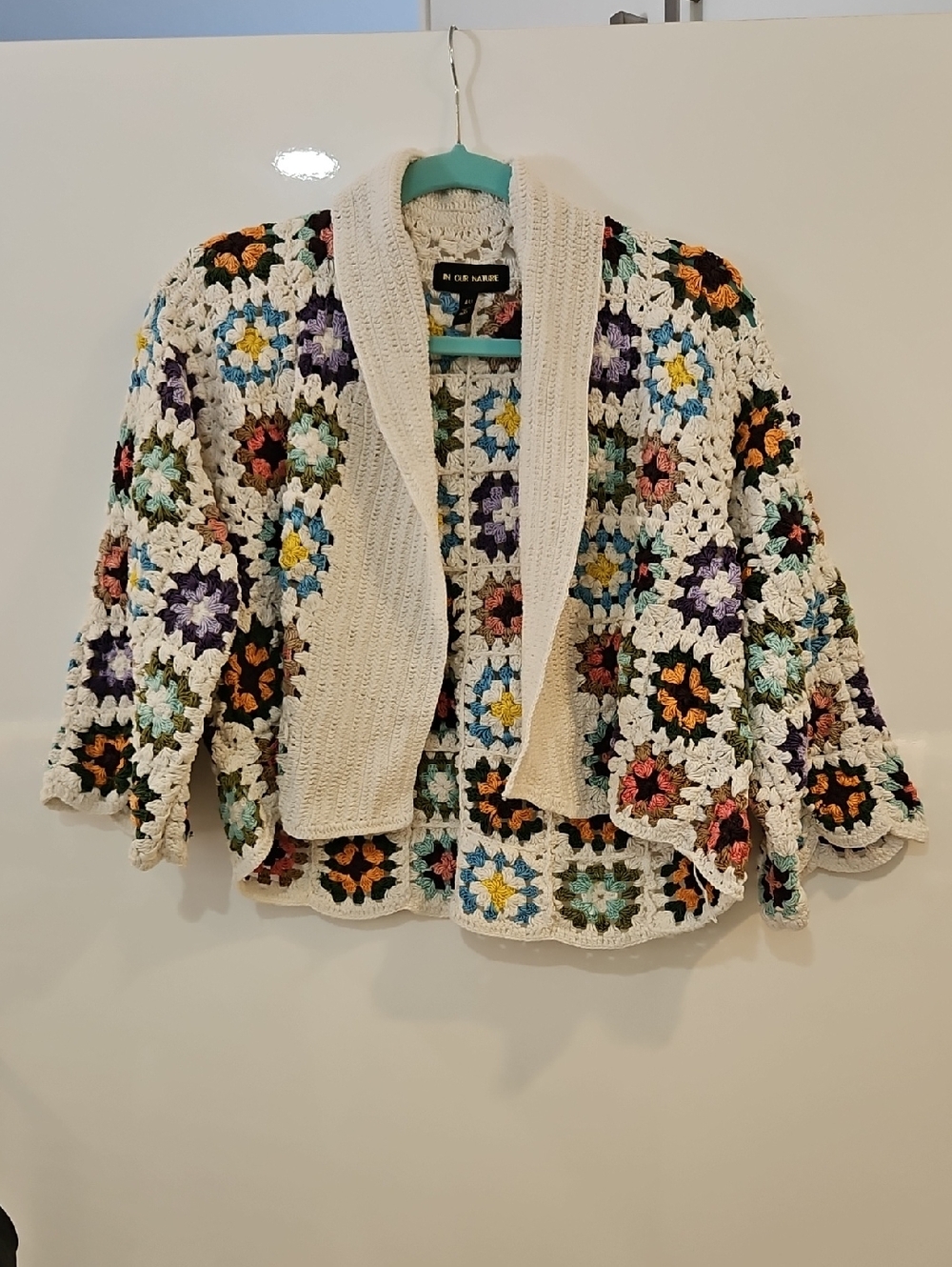 Anthropologie Square Crochet Cardigan